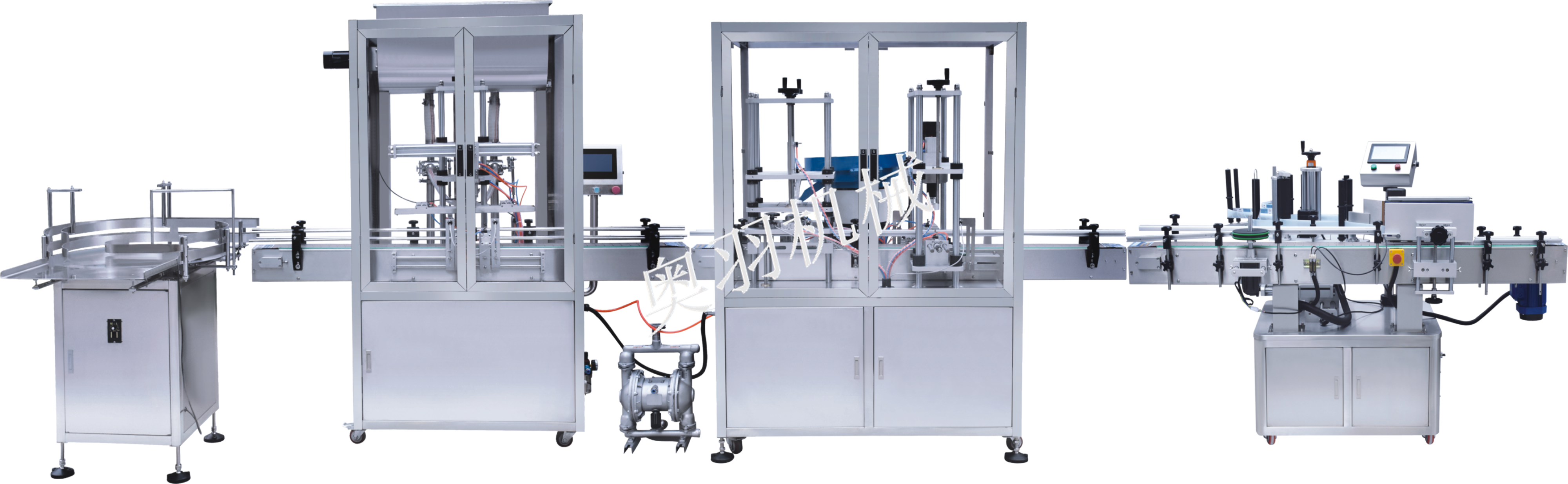雙頭醬料自動灌裝旋蓋生產線_http://m.cwst.cc_瓶裝灌裝生產線系列_第1張
